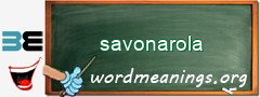 WordMeaning blackboard for savonarola